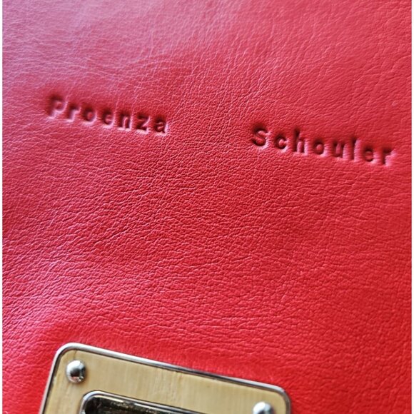 Proenza Schouler Red and Silver Leather Clutch - Picture 3 of 5